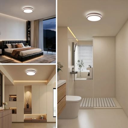 Brilagi - LED buitenlamp met sensor BENE LED/24W/230V Ø 26 cm bruin IP54