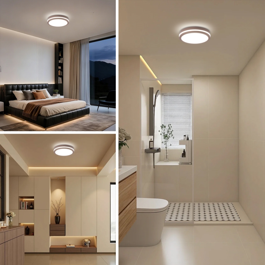 Brilagi - LED buitenlamp met sensor BENE LED/24W/230V Ø 26 cm bruin IP54