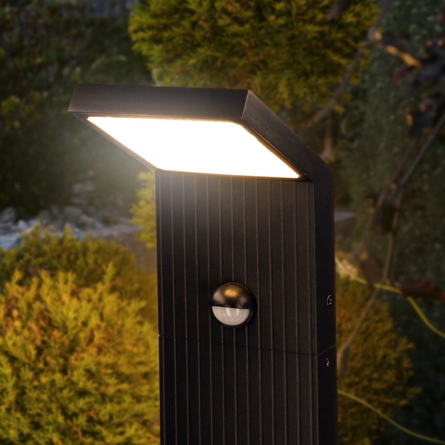 Brilagi - LED buitenlamp met sensor RIANO LED/8W/230V antraciet IP65 80 cm