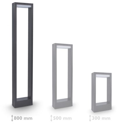 Brilagi - LED Buitenlamp RAGUSA LED/7W/230V 3000/4000/6000K antraciet IP54 80 cm