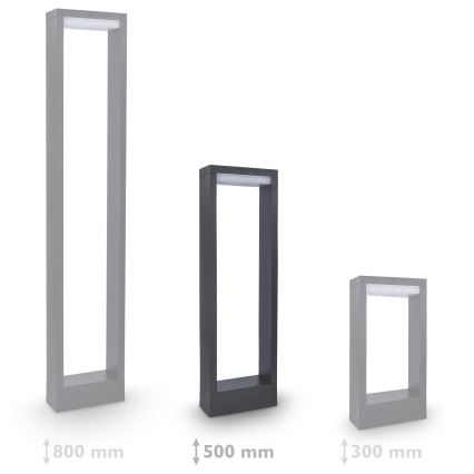 Brilagi - LED Buitenlamp RAGUSA LED/7W/230V 3000/4000/6000K antraciet IP54 50 cm