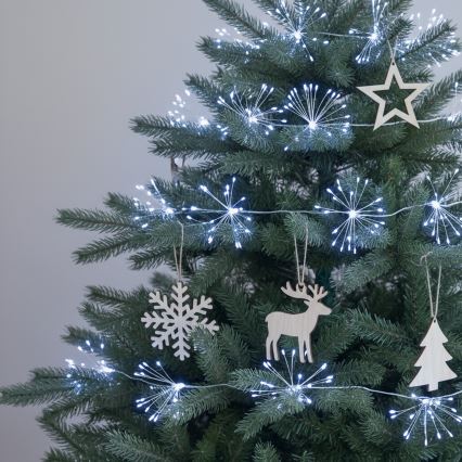 Brilagi - LED buitenlichtsnoer 150xLED, 5 m, IP44, koudwit – vuurwerkeffect