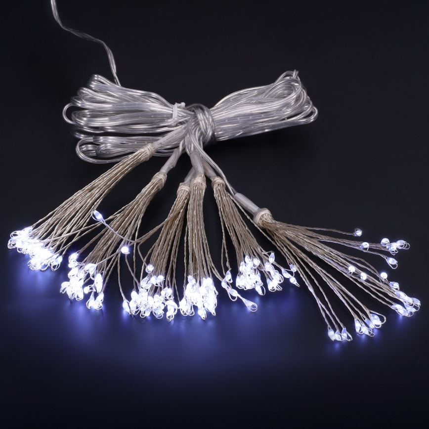 Brilagi - LED buitenlichtsnoer 150xLED, 5 m, IP44, koudwit – vuurwerkeffect