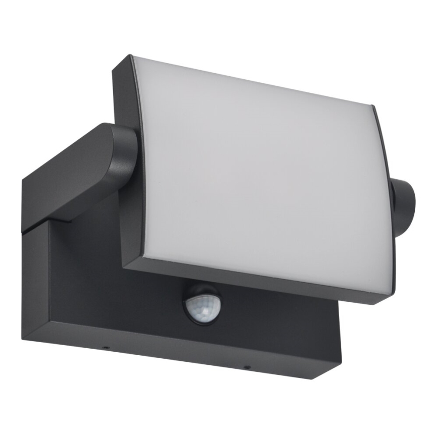 BRILAGI - LED buitenmuurlamp met bewegings- en schemersensor ANKLE LED/12W/230V IP65 zwart