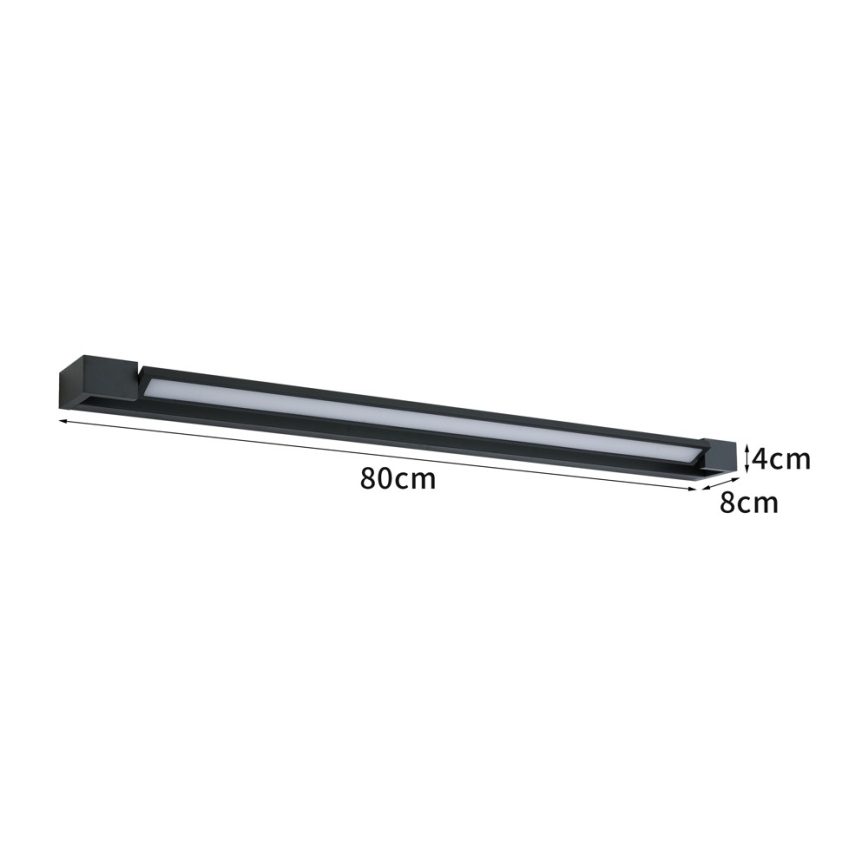 BRILAGI - LED Buitenwandlamp AQUA LINE LED/20W/230V 80 cm IP44 zwart CRI 90