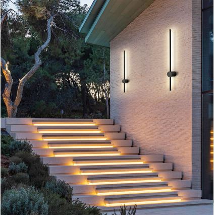 Brilagi - LED buitenwandlamp AURA LED/12W/230V 3000K IP54 65 cm zwart