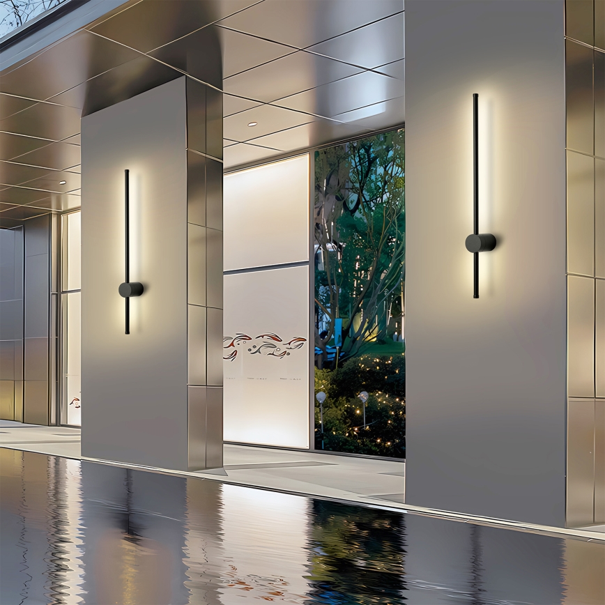 Brilagi - LED buitenwandlamp AURA LED/12W/230V 3000K IP54 65 cm zwart