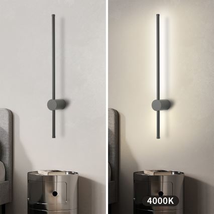 Brilagi - LED buitenwandlamp AURA/12W/230V 4000K IP54 65 cm antraciet CRI 90