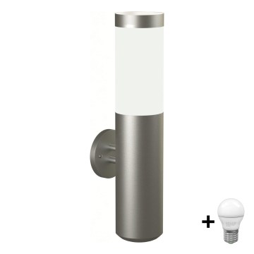 Brilagi - LED buitenmuurlamp ELIA 1xE27/7W/230V 4000K IP44 mat chroom