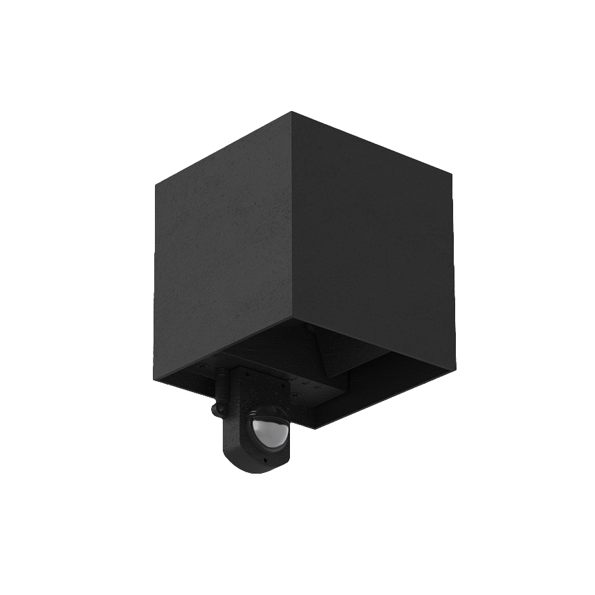 Brilagi - LED buitenwandlamp met sensor CUBE LED/6W/230V zwart IP65