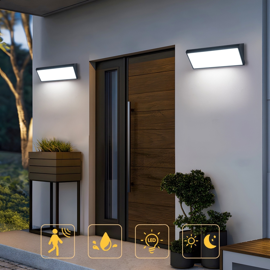 Brilagi - LED buitenwandlamp TRIANGLE LED/42W/230V 3000/4000/6500K 45 cm zwart IP65