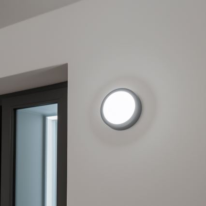Brilagi - LED Buitenplafondlamp LED/13W/230V Ø 17 cm IP54 antraciet