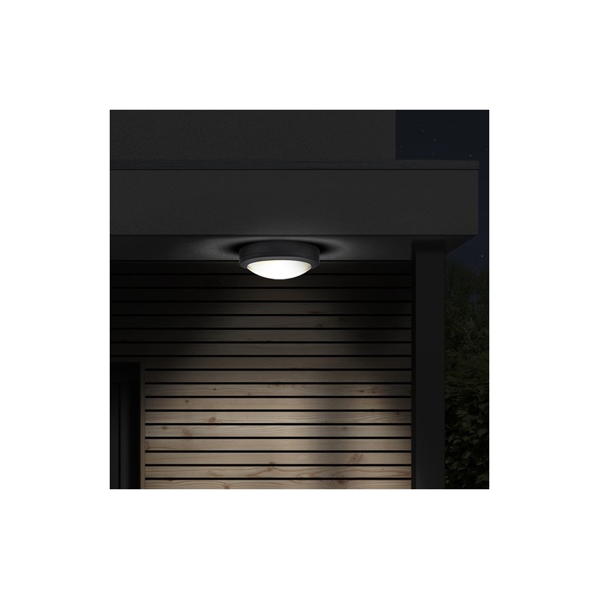 Brilagi - LED Buitenplafondlamp LED/13W/230V Ø 17 cm IP54 antraciet