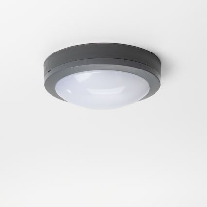 Brilagi - LED Buitenplafondlamp LED/13W/230V Ø 17 cm IP54 antraciet