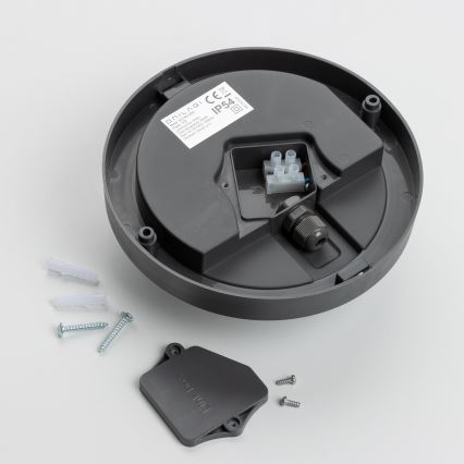 Brilagi - LED Buitenplafondlamp LED/13W/230V Ø 17 cm IP54 antraciet