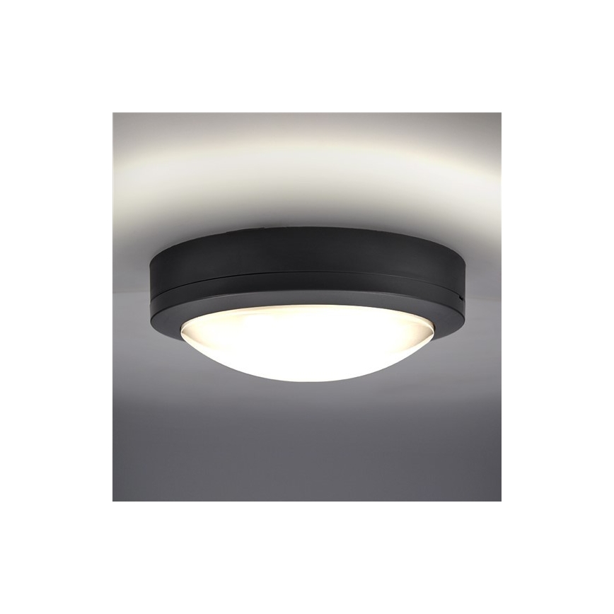 Brilagi - LED Buitenplafondlamp LED/13W/230V Ø 17 cm IP54 antraciet