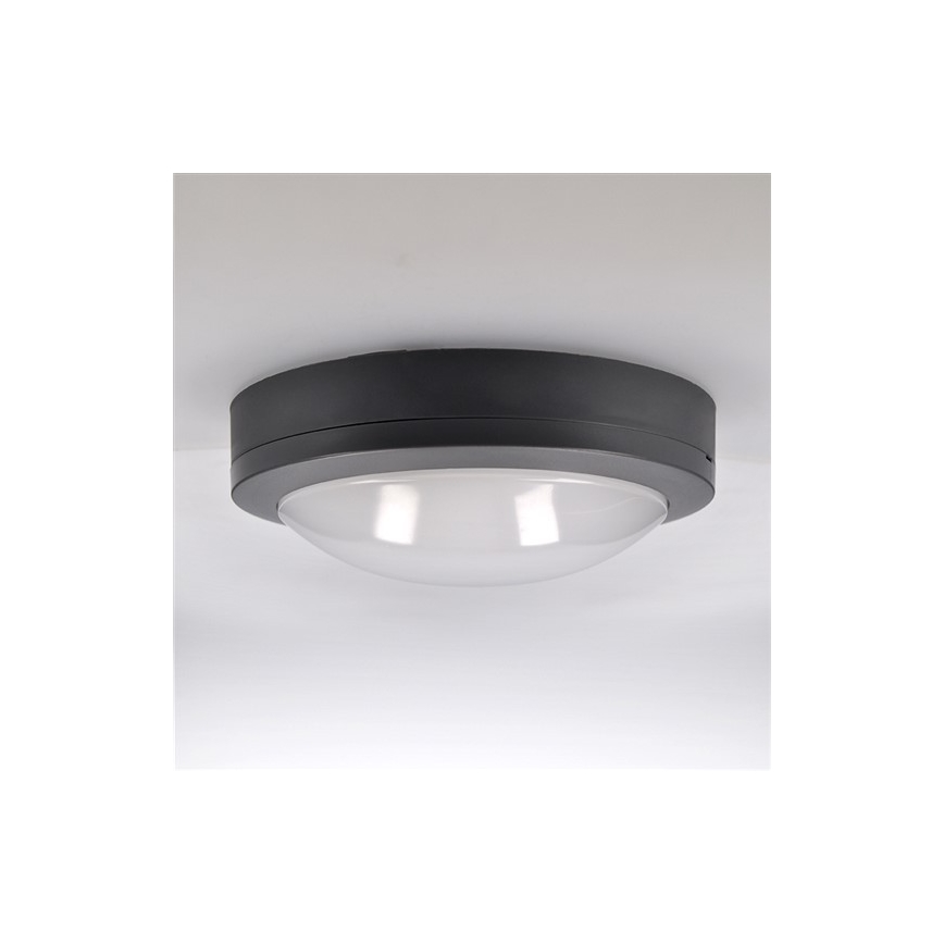 Brilagi - LED Buitenplafondlamp LED/13W/230V Ø 17 cm IP54 antraciet