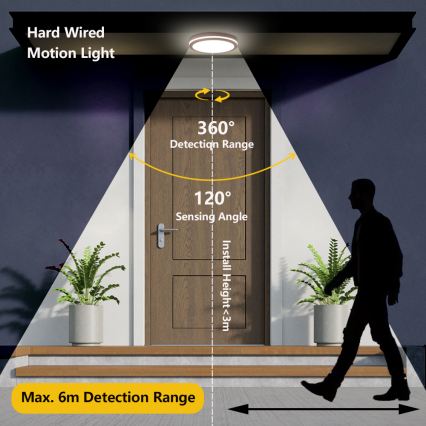 Brilagi - LED-buitenplafondlamp BENE LED/18W/230V Ø 21,5 cm bruin IP54