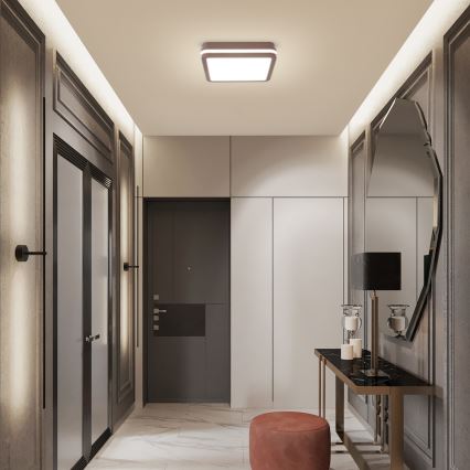 Brilagi - LED buitenplafondlamp BENE LED/24W/230V 26x26 cm bruin IP54