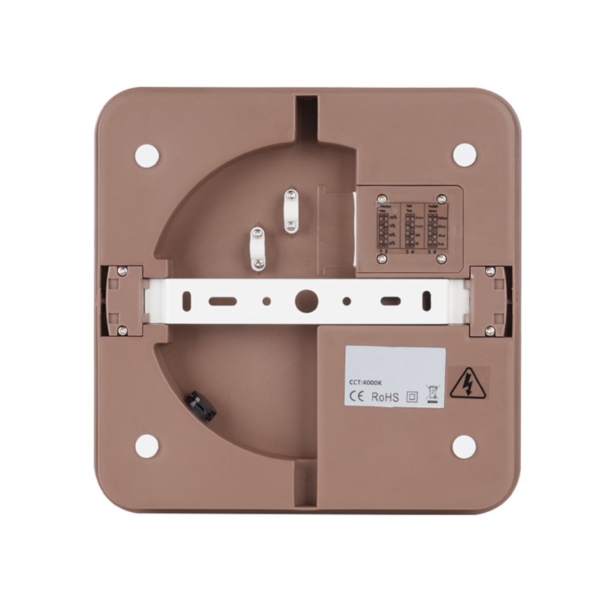 Brilagi - LED buitenplafondlamp BENE LED/24W/230V 26x26 cm bruin IP54