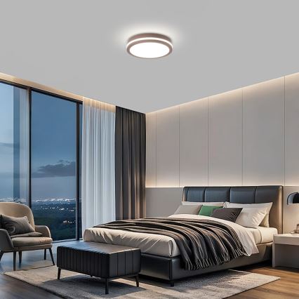 Brilagi - LED buitenplafondlamp BENE LED/24W/230V Ø 26 cm bruin IP54