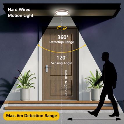 Brilagi - LED buitenplafondlamp BENE LED/24W/230V Ø 26 cm bruin IP54