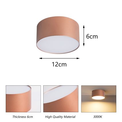 BRILAGI - LED Buitenplafondlamp FORIS LED/14W/230V Ø 12 cm brons IP44