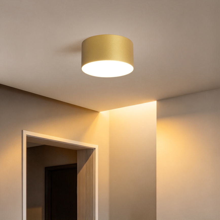 BRILAGI - LED Buitenplafondlamp FORIS LED/14W/230V Ø 12 cm goudkleurig IP44