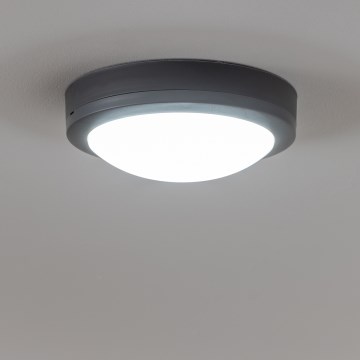 Brilagi - LED Buitenplafondlamp LED/13W/230V Ø 17 cm IP54 antraciet
