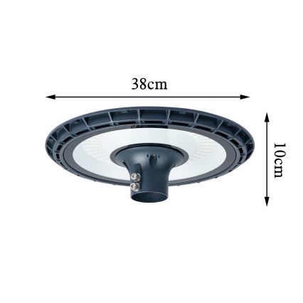 Brilagi - LED buitenstraatlantaarn met 3 m paal URBANSPARK LED/120W/230V antraciet IP65