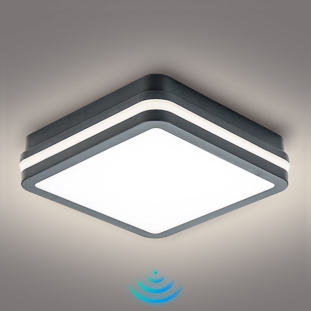 Brilagi - LED Buitenverlichting met sensor BENE LED/18W/230V 22x22 cm antraciet IP54