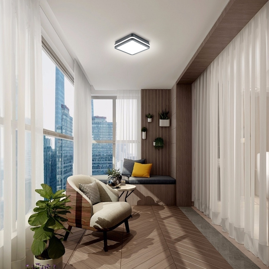 Brilagi - LED Buitenverlichting met sensor BENE LED/18W/230V 22x22 cm antraciet IP54