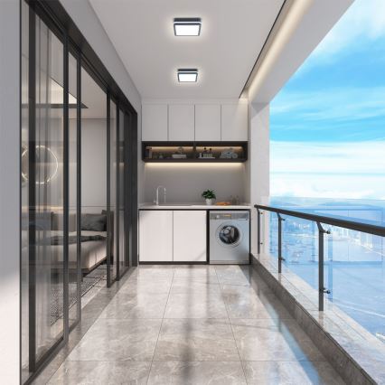 Brilagi - LED Buitenverlichting met sensor BENE LED/18W/230V 22x22 cm antraciet IP54