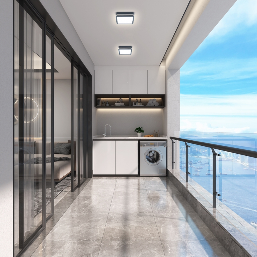 Brilagi - LED Buitenverlichting met sensor BENE LED/18W/230V 22x22 cm antraciet IP54