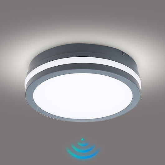Brilagi - LED Buitenverlichting met sensor BENE LED/18W/230V diameter 22 cm antraciet IP54