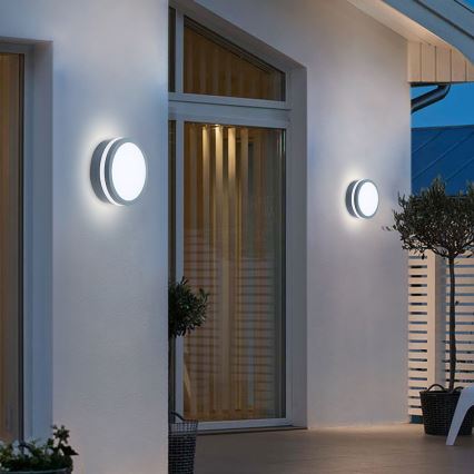 Brilagi - LED Buitenverlichting met sensor BENE LED/18W/230V diameter 22 cm antraciet IP54