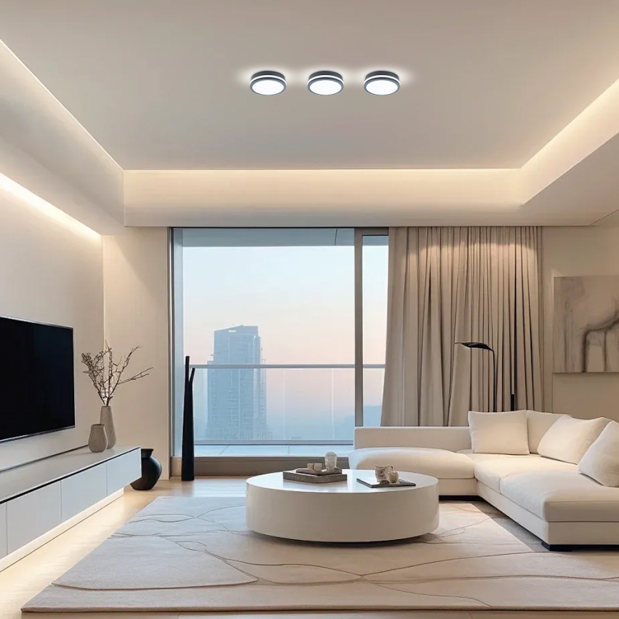 Brilagi - LED Buitenverlichting met sensor BENE LED/18W/230V diameter 22 cm antraciet IP54