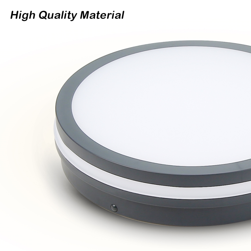 Brilagi - LED Buitenverlichting met sensor BENE LED/18W/230V diameter 22 cm antraciet IP54
