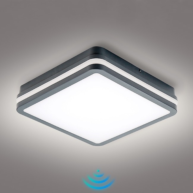 Brilagi - LED Buitenverlichting met sensor BENE LED/24W/230V 26x26 cm antraciet IP54