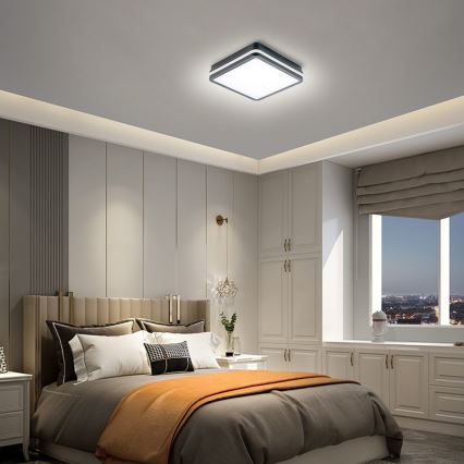 Brilagi - LED Buitenverlichting met sensor BENE LED/24W/230V 26x26 cm antraciet IP54