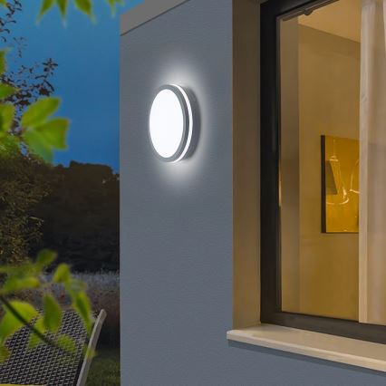 Brilagi - LED Buitenverlichting met sensor BENE LED/24W/230V diameter 26 cm antraciet IP54