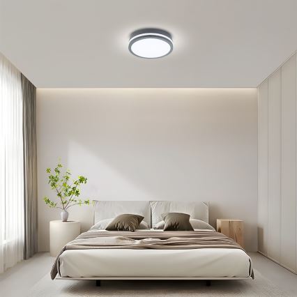 Brilagi - LED Buitenverlichting met sensor BENE LED/24W/230V diameter 26 cm antraciet IP54
