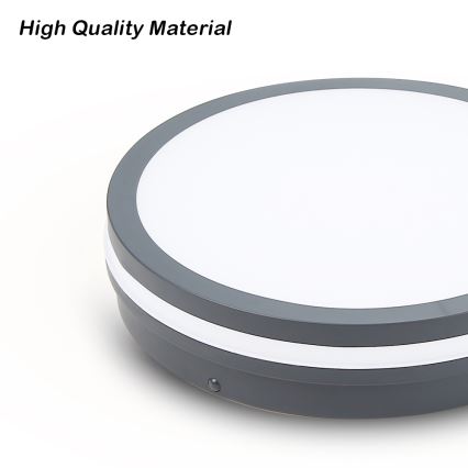 Brilagi - LED Buitenverlichting met sensor BENE LED/24W/230V diameter 26 cm antraciet IP54