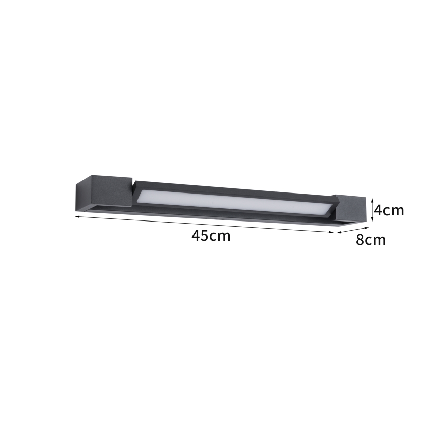 BRILAGI - LED Buitenwandlamp AQUA LINE LED/12W/230V 45 cm IP44 zwart CRI 90