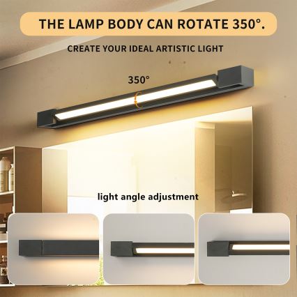 Brilagi - LED buitenwandlamp AQUA LINE LED/18W/230V 60 cm IP44 antraciet CRI 90