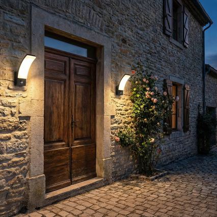 BRILAGI - LED buitenwandlamp met bewegings- en schemersensor ARCELO LED/12W/230V IP65 zwart