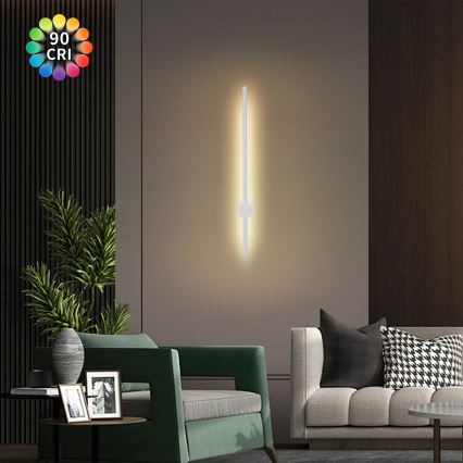 Brilagi - LED buitenwandlamp AURA LED/12W/230V 3000K IP54 65 cm wit CRI 90