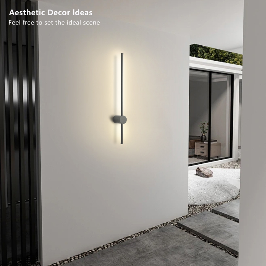 Brilagi - LED buitenwandlamp AURA LED/12W/230V 3000K IP54 65 cm antraciet