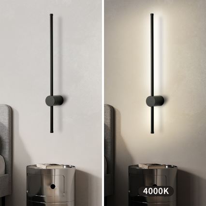 Brilagi - LED buitenwandlamp AURA LED/12W/230V 4000K IP54 65 cm zwart