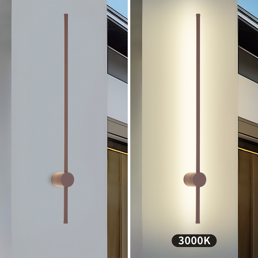 Brilagi - LED buitenmuurlamp AURA LED/20W/230V 3000K IP54 97 cm bruin CRI 90